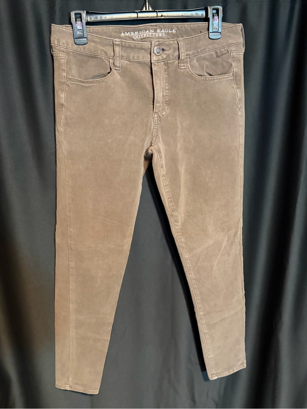 American Eagle Outfitters Women's Taupe Brown Stretch Skinny Jeggings, size 8